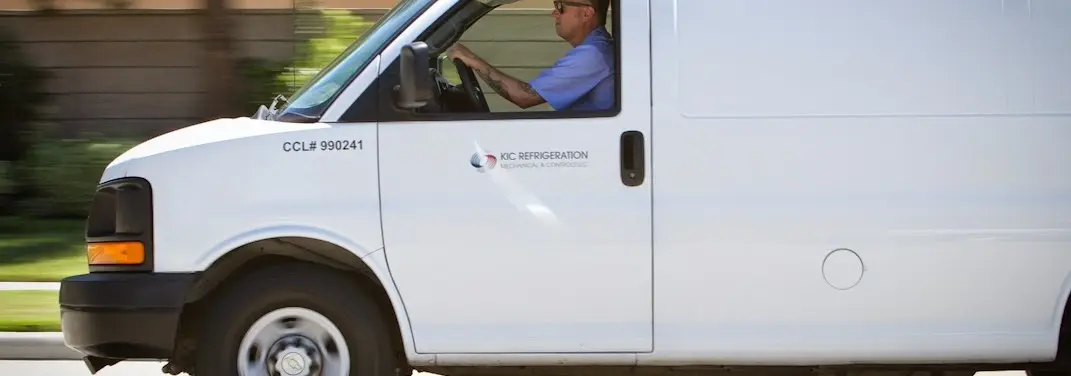 KIC Refrigeration service vehicle serving New Britain area